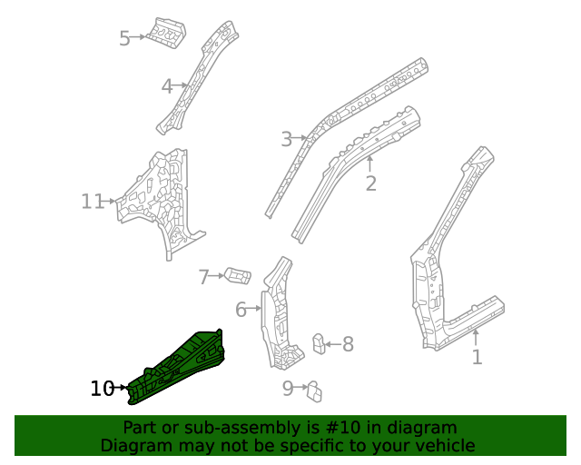 2022-2024 Mitsubishi Apron Reinforced 5230J616 | Mitsubishi Parts 