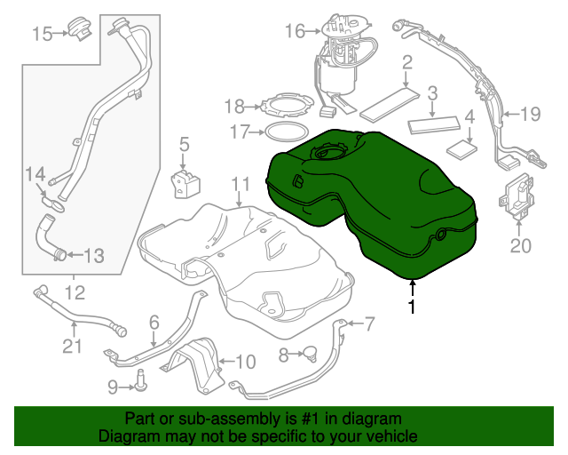 Genuine OEM Fuel Tank Part LR101577 Fits 20152019 Land Rover
