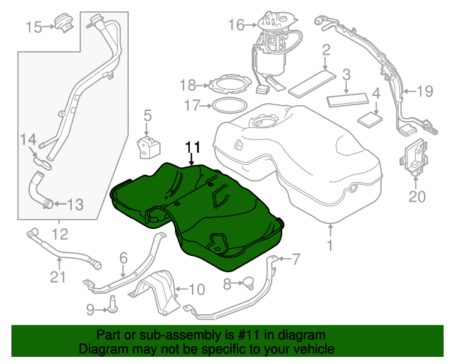 20152019 Land Rover Discovery Sport Tank Shield LR076312