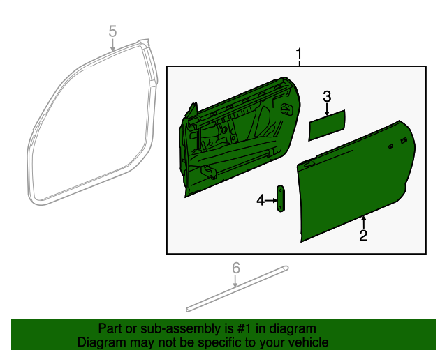 22792576 Door New OEM Part From GM Parts Direct GM Parts Store
