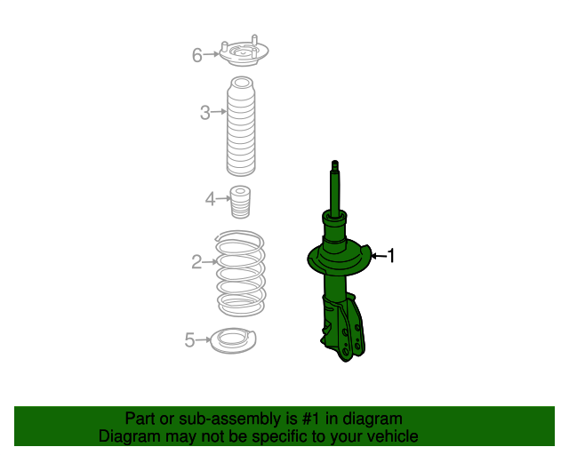 20072010 Ford Edge Strut 7T4Z18124AB QuirkParts