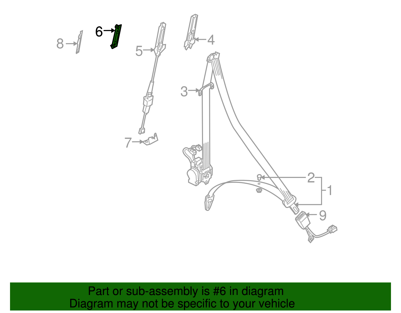 Height Adjuster Upper Bracket - Volkswagen (7L0-880-343-F)