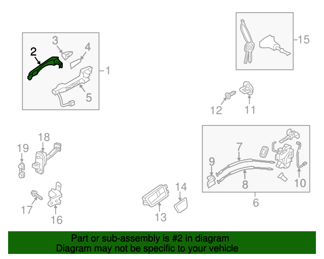 20142016 Kia Cadenza Handle Driver's Side (LH) 826513R020ABP