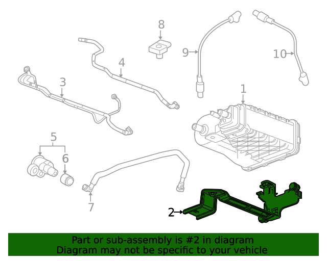 20212022 GM Vapor Canister Bracket 84378987