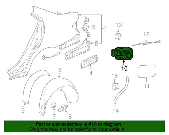 2047500103 Fuel Door Hinge 20082014 MercedesBenz MercedesBenz USA Parts