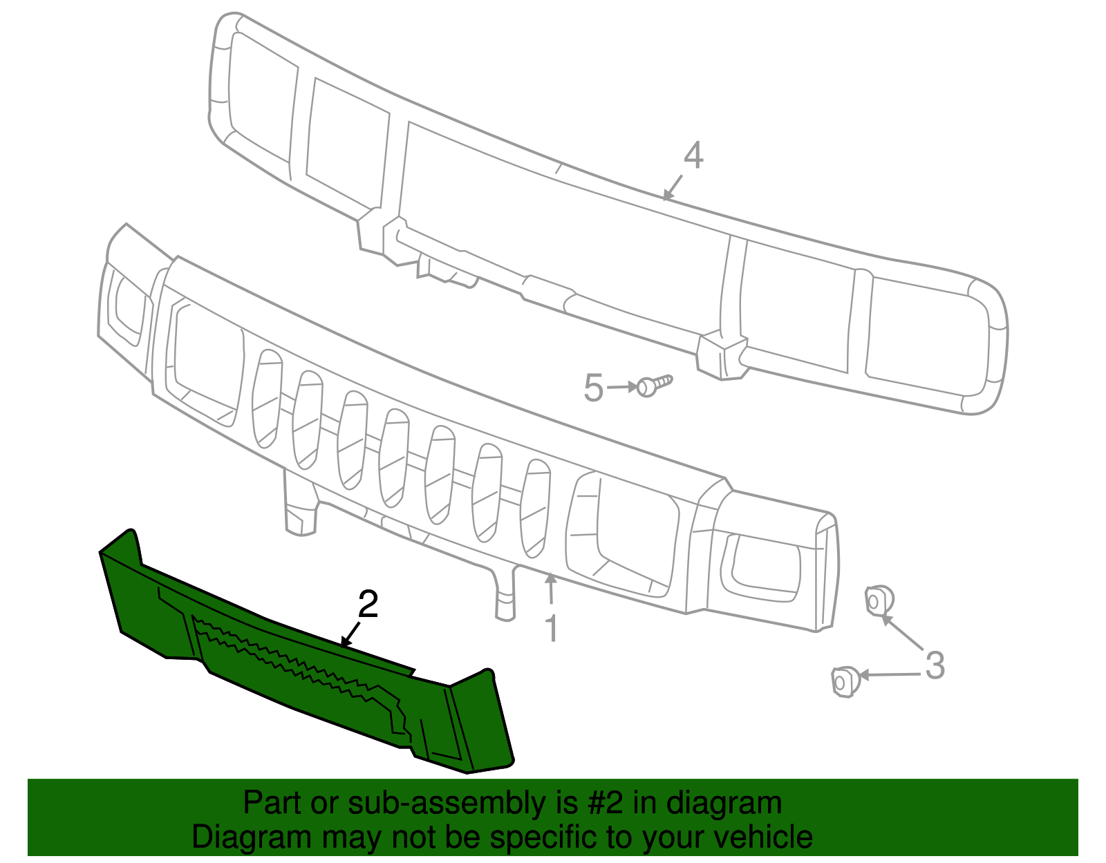 Grille, Rad Lower - GM (15078155)