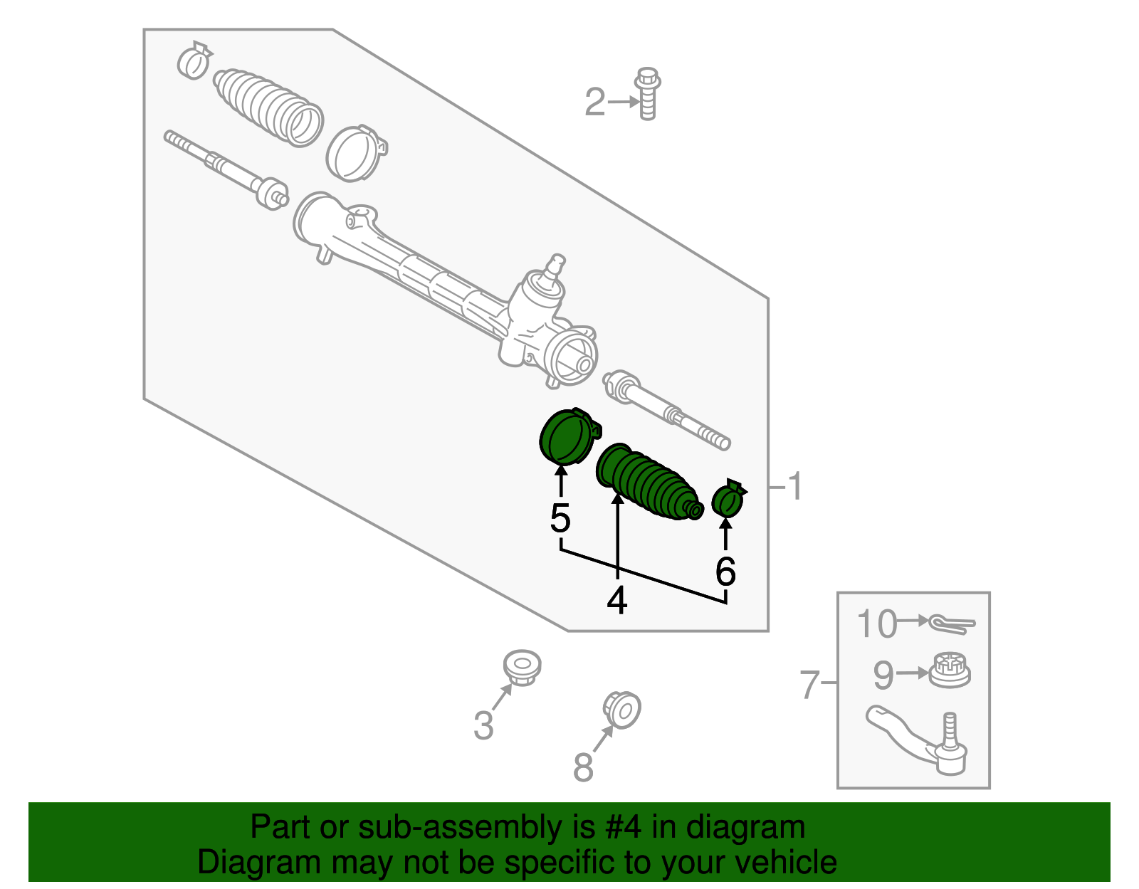 Tie Rod Boot - Scion (45535-49015)
