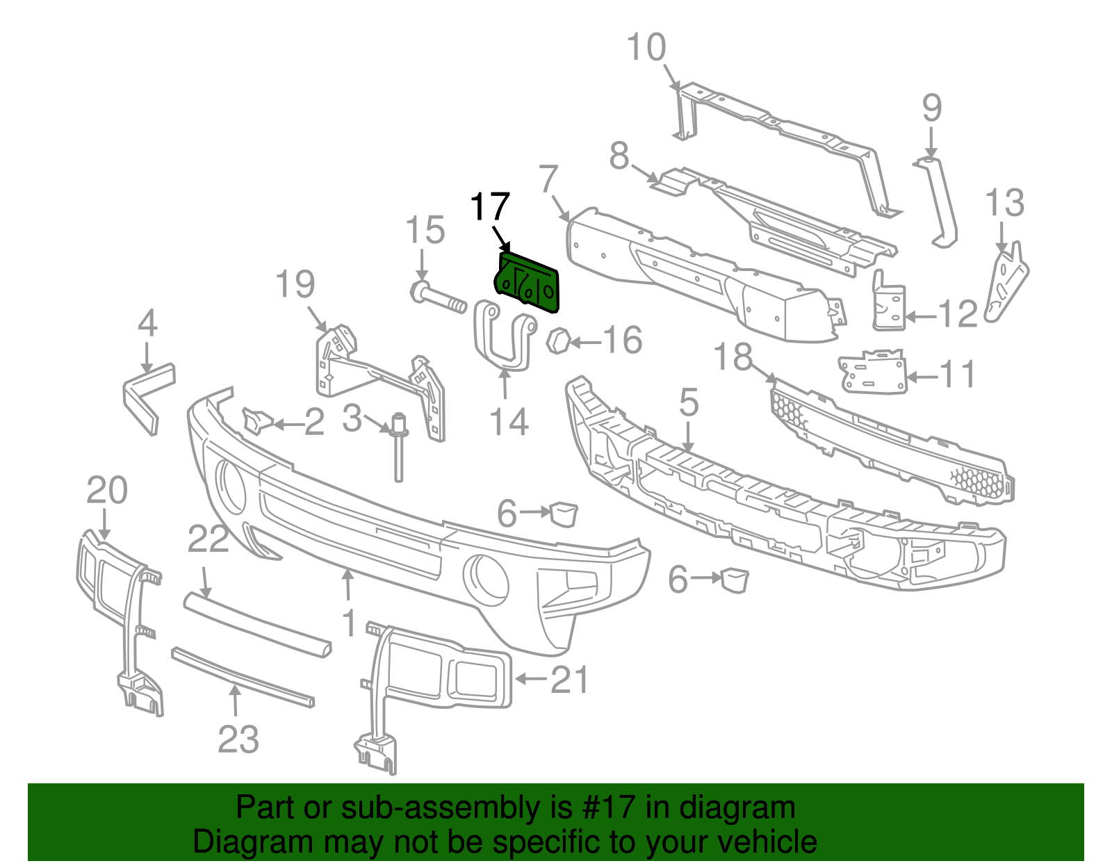 Tow Hook Bracket - GM (15826713)