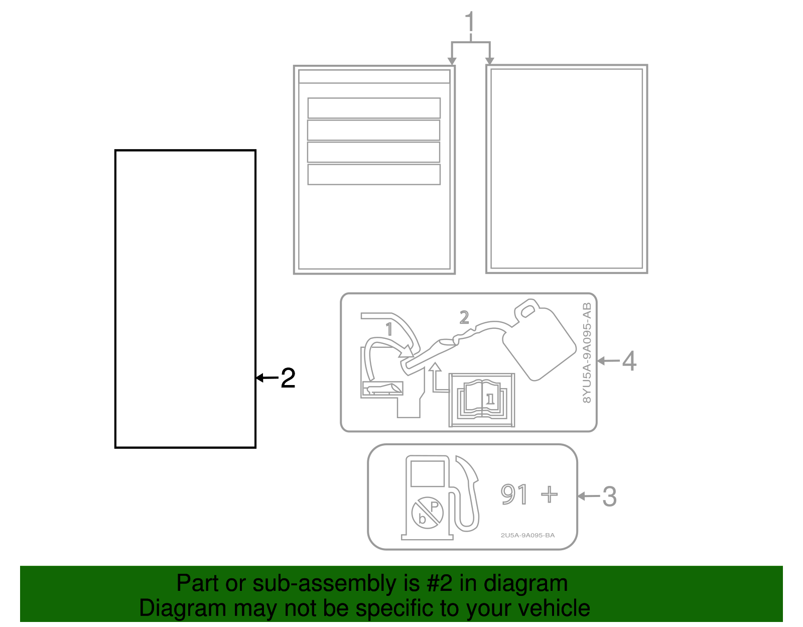 Label - Ford (YU5Z-19G318-FA)