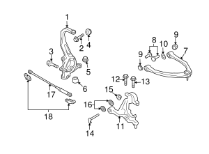 54500-JG00B - Lower Control Arm 2008-2015 Nissan | Nissan Parts ...