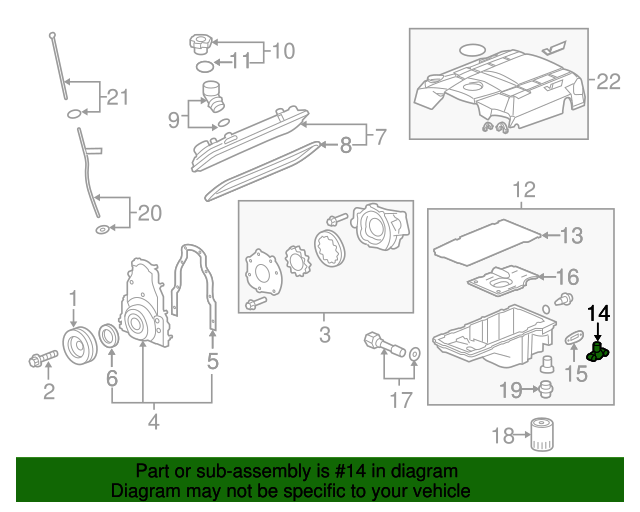 20042007 Cadillac CTS Engine Oil Pan Cover 12577903 OEM Parts Online