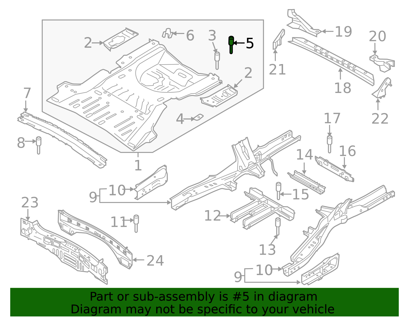 Floor Cross-Member Stud - Ford (W720475-S434)