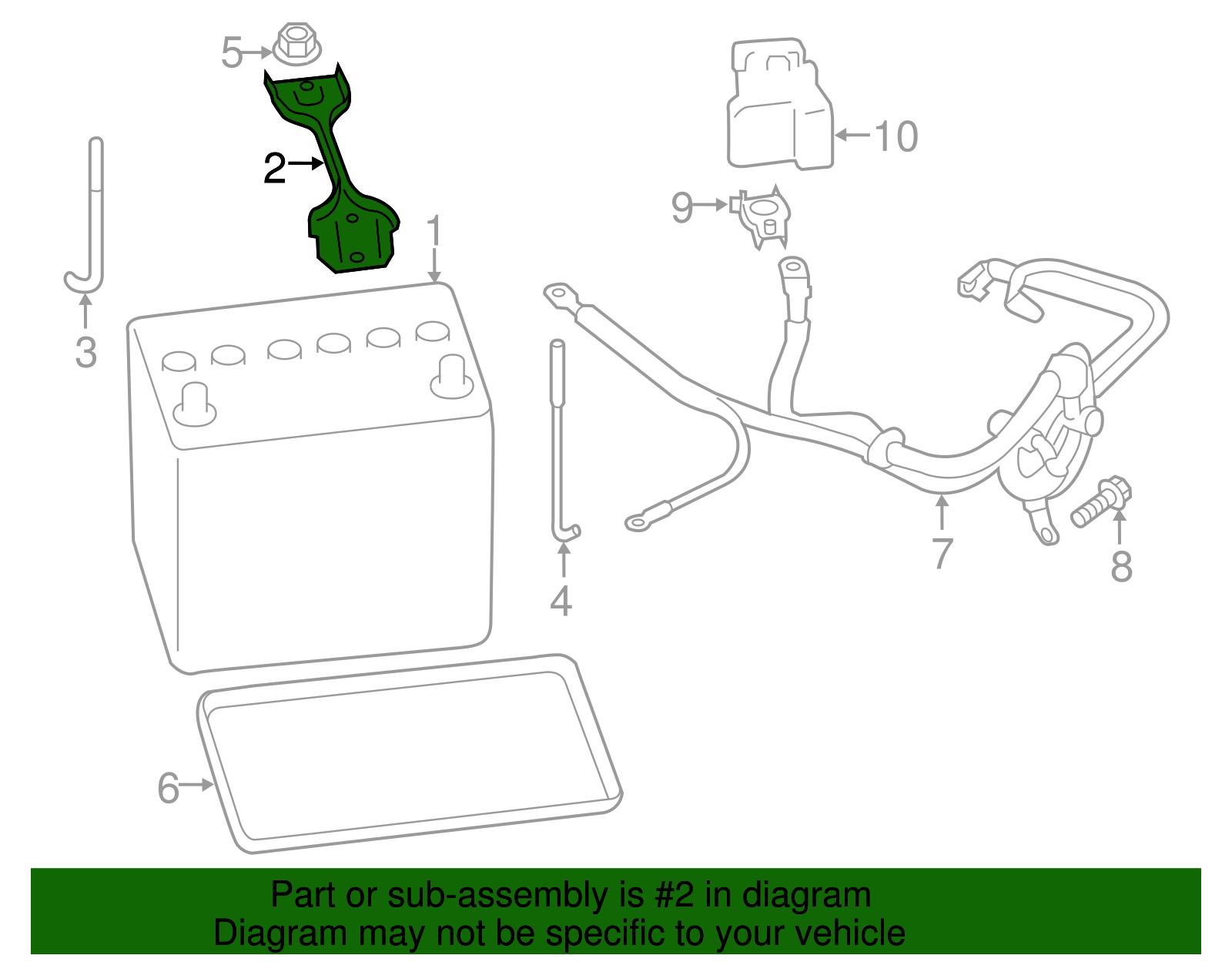 Battery Hold Down - Scion (SU003-02417)