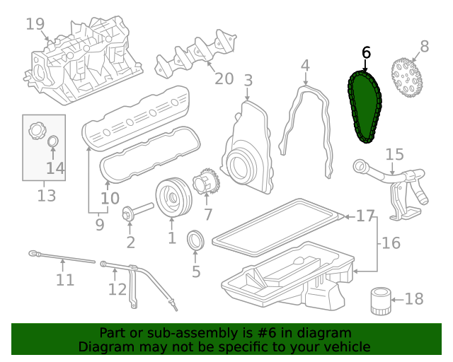 12646386 Timing Chain 19972024 GM Chevrolet Parts Direct