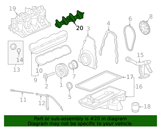 19992017 GM Intake Manifold Gasket Kit with Side Intake Gaskets 89060413 GM Parts Center
