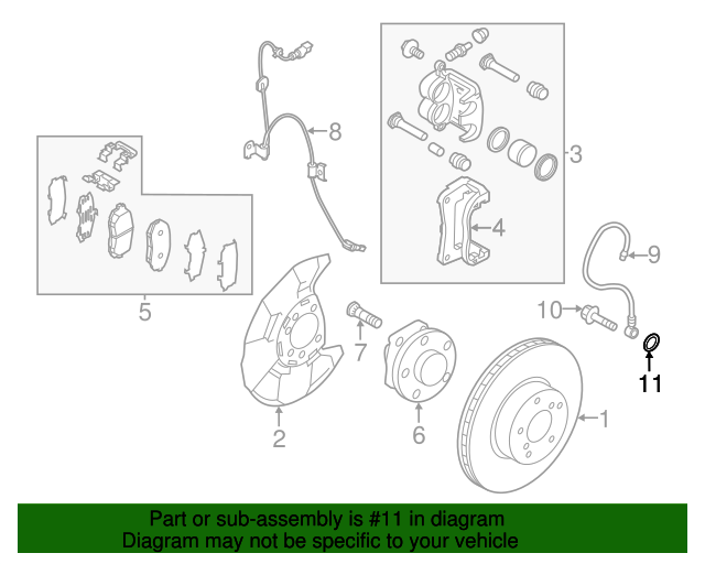 20122023 Subaru Brake Hose Gasket 114130151 Subaru Online Parts