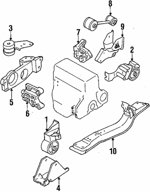 1989 Isuzu I-Mark Motor Mount 8943195530 | Isuzu Parts Center