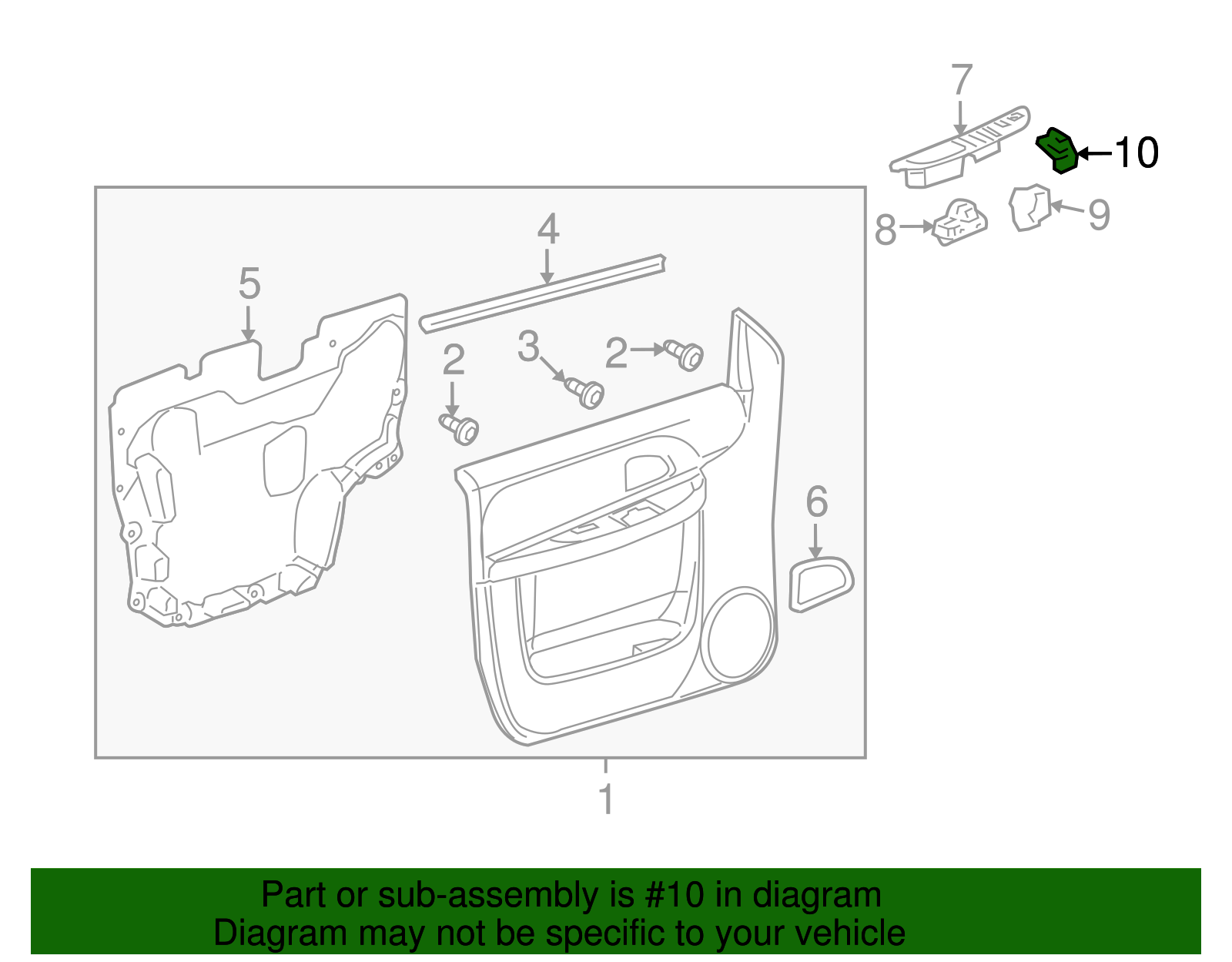 Door Lock Switch - GM (10369705)