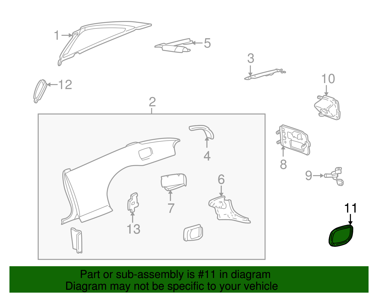 Fuel Door Seal Strip - GM (12399117)