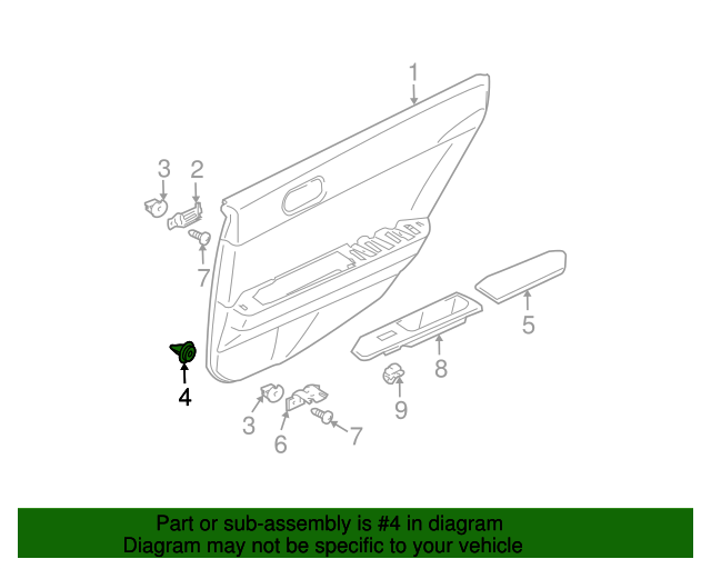 MU000637 Door Trim Panel Clip 20042012 Mitsubishi Mitsubishi Direct Parts