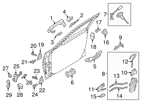 Front Door for 2016 Hyundai Genesis #1