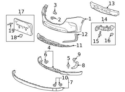 thumbnail image 2 of Front Bumper Cover For 2013-2017 Buick Enclave – Primed, No Washer Holes, GM1000944 2 of 6