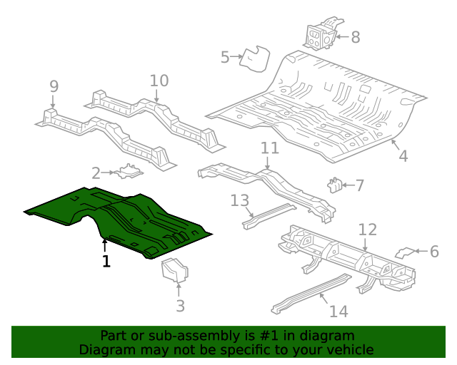 84362531 - Front Floor Panel 2019-2024 GM | Gateway Buick GMC Parts