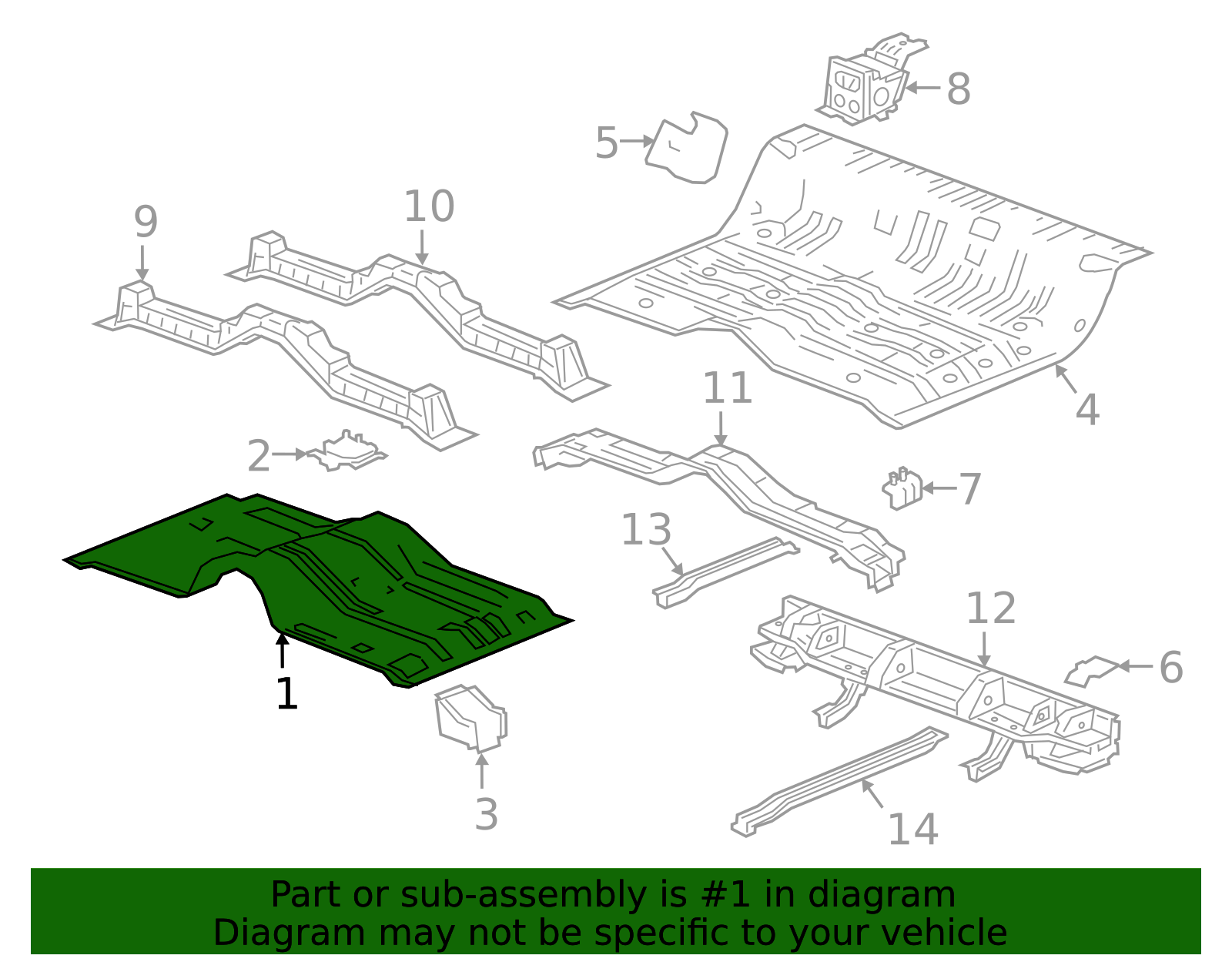 Front Floor Panel - GM (84362531)