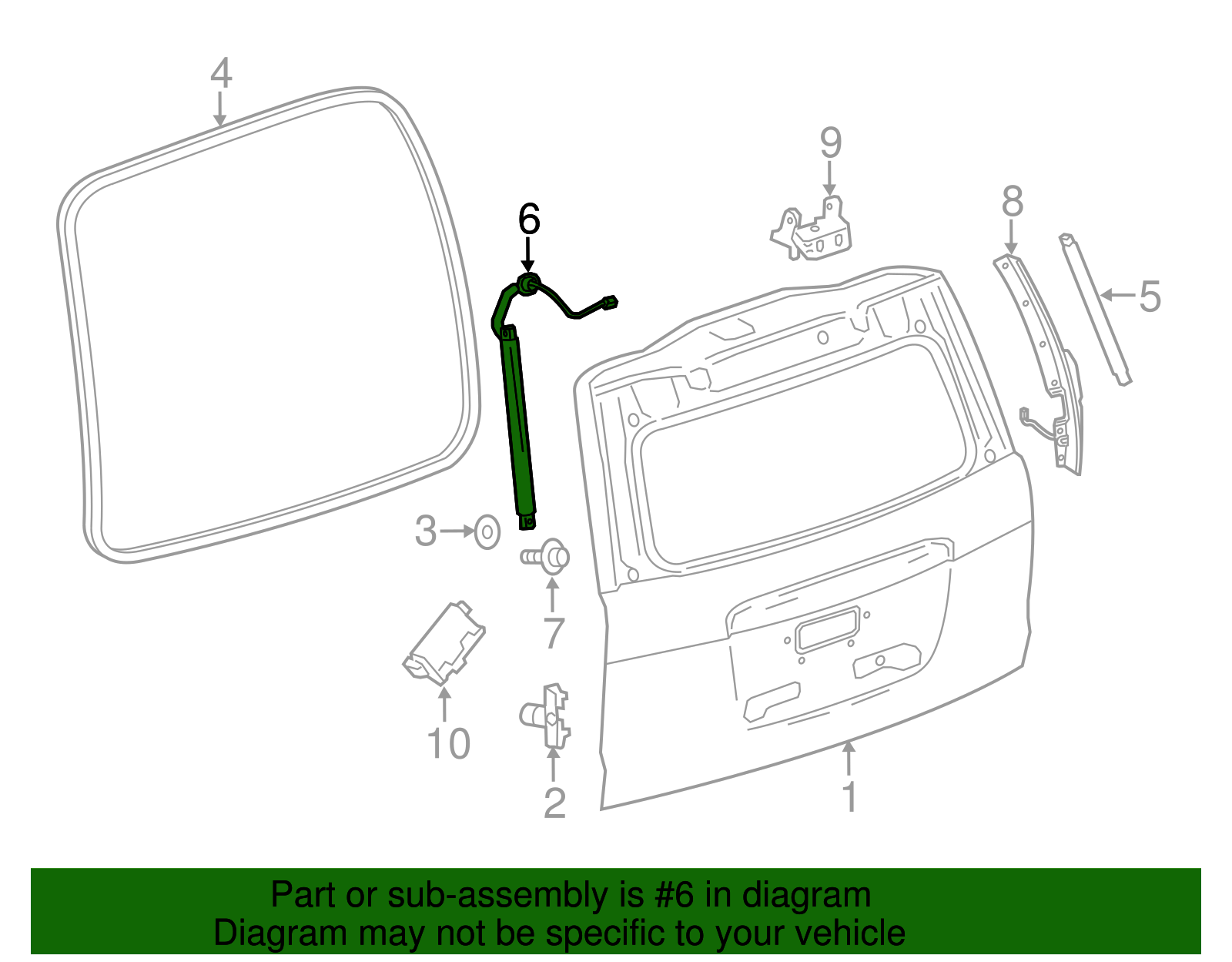 Rear Power Liftgate Actuator - GM (84306929)