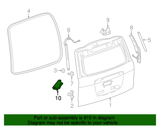 20152022 GM Accessory and Liftgate Control Module 22940857