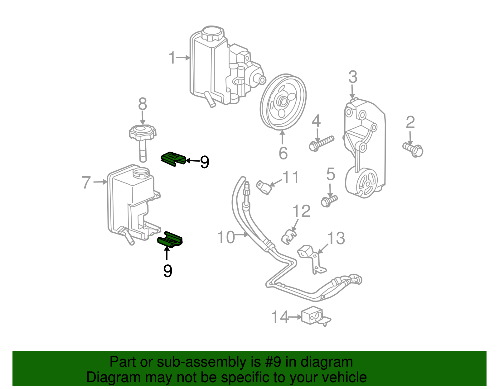 Clamp, P/S Fluid Rsvr - GM (15132767)