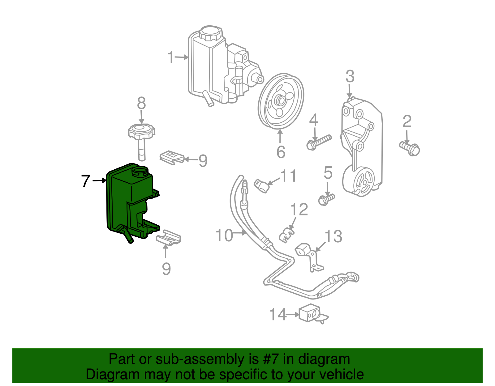 Reservoir, P/S Fluid - GM (15132765)