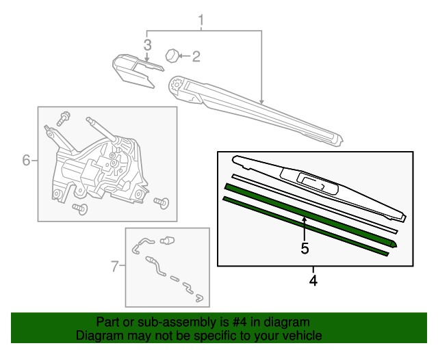 20162020 Honda HRV Blade, Windshield Wiper (250MM) 76730T7A003