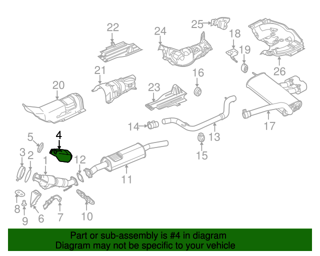 CV6Z5E258B 20132018 Ford Focus Catalytic Converter Heat Shield