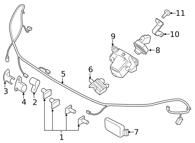 ¡Oye! Arnés De Cableado Original Ford Escape 2017-2019, Sensor De Estacionamiento JJ5Z-15K867-B, Reemplazo Directo, 1 Año De Garantía