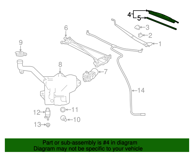 20142019 Chevrolet Corvette Wiper Blade 84613733 GM Parts Center