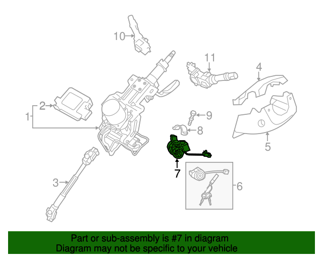 20112017 Kia Sportage Ignition Lock Assembly 81910 3W000 QuirkParts