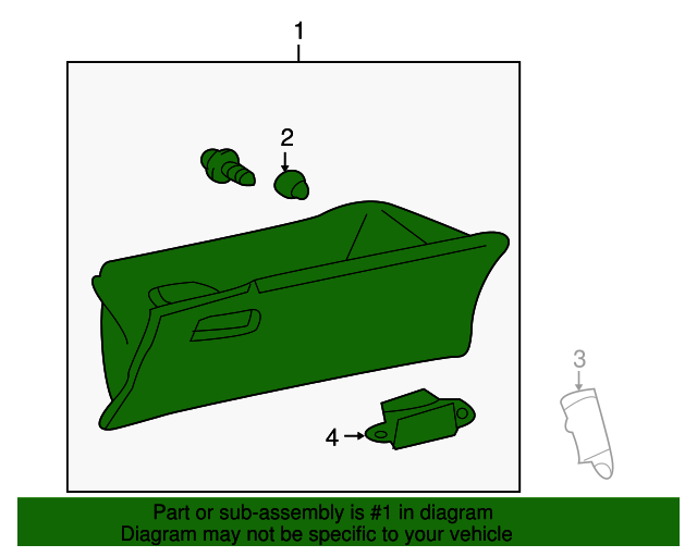 20092013 Toyota Corolla Glove Box 5555012491B0 Toyota Parts Center