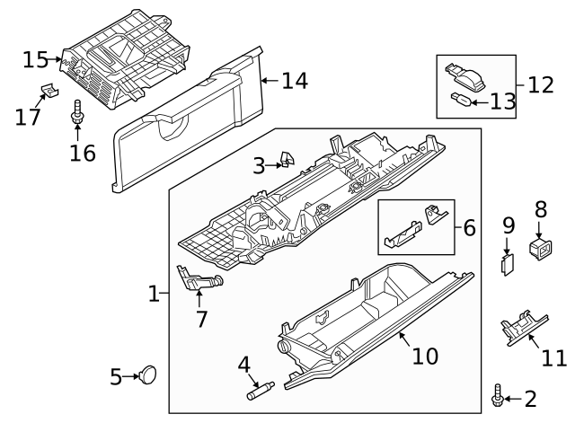 N-108-316-01 - Glove Box Assembly Bolt 2018-2024 Audi | Audi Parts 
