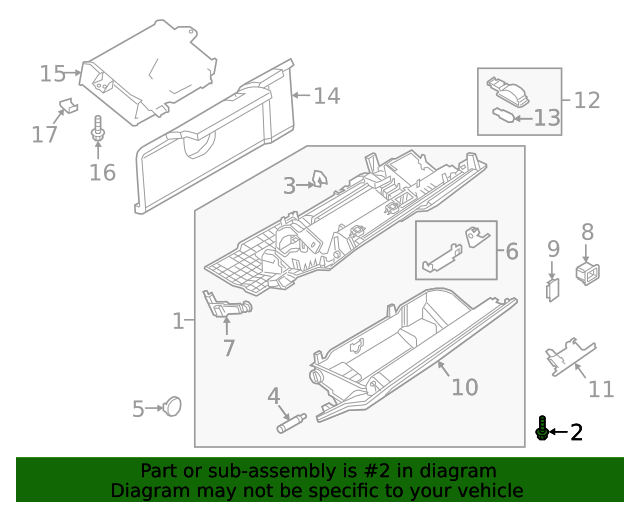N-108-316-01 - Glove Box Assembly Bolt 2018-2024 Audi | Audi Parts 