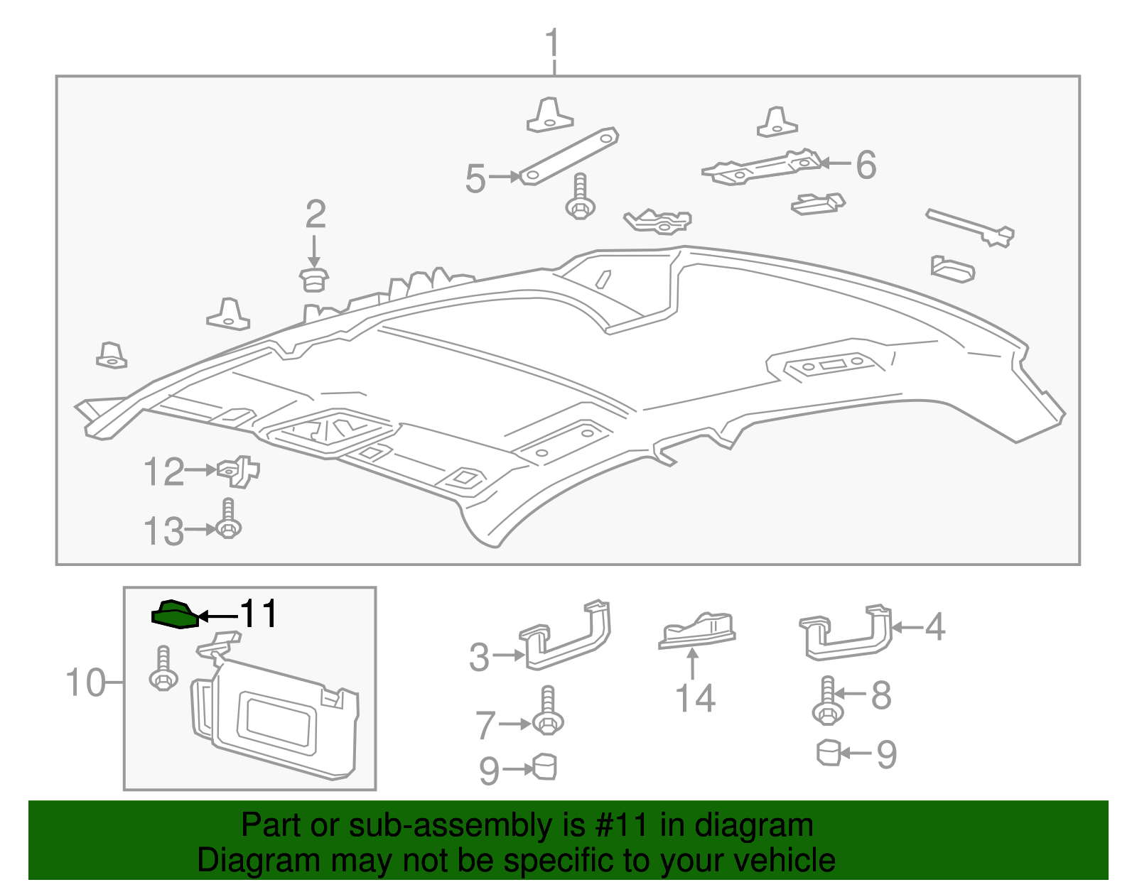 Sun-Visor Cap - Ford (GD9Z-54672A40-BB)