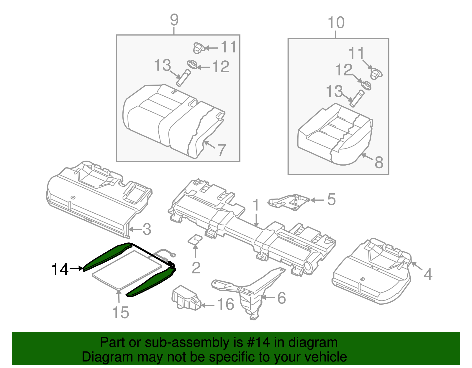 Seat Cushion Heater - Volkswagen (7L6-963-551-J)