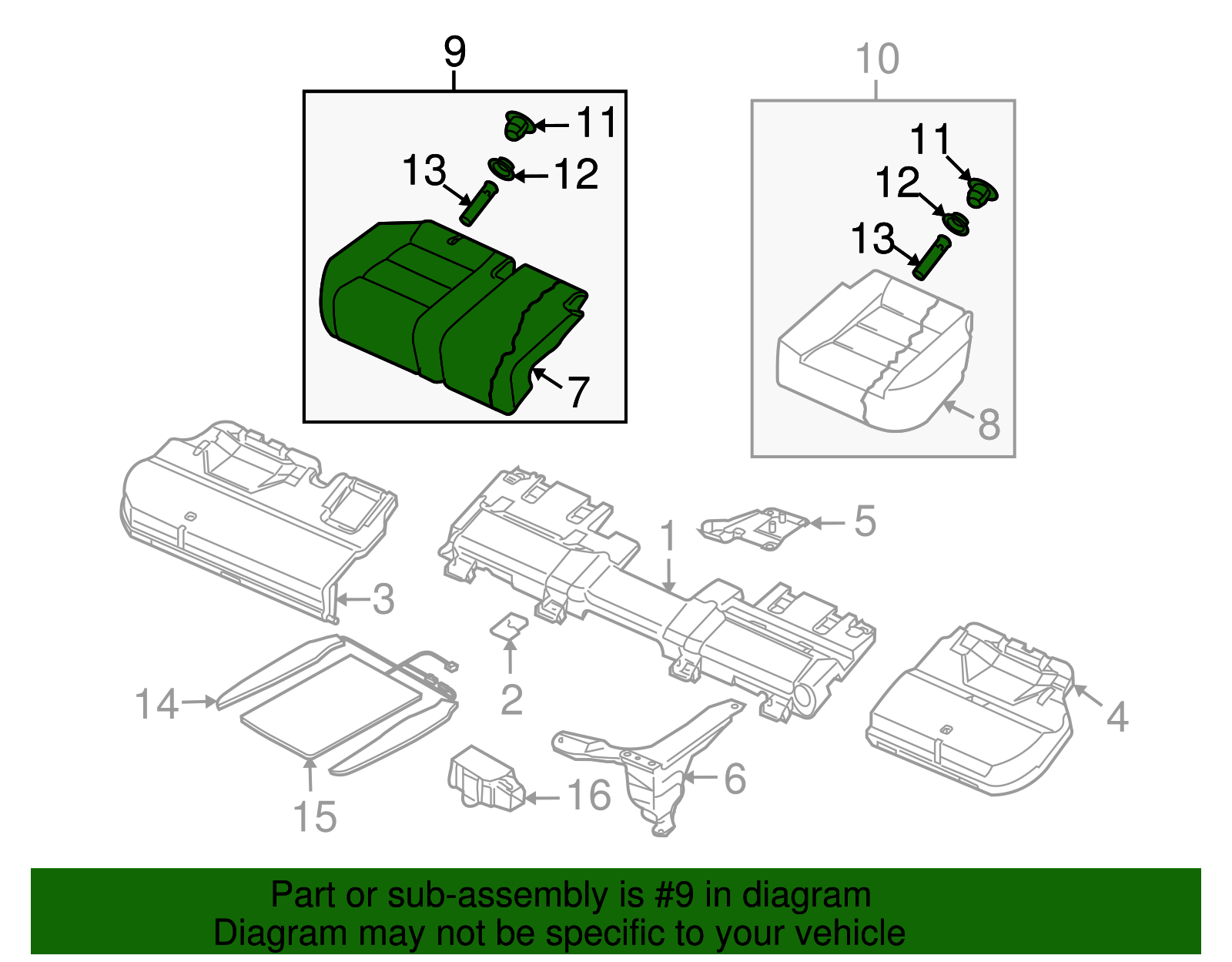 Cushion Cover - Volkswagen (7L6-885-406-TP-NVU)