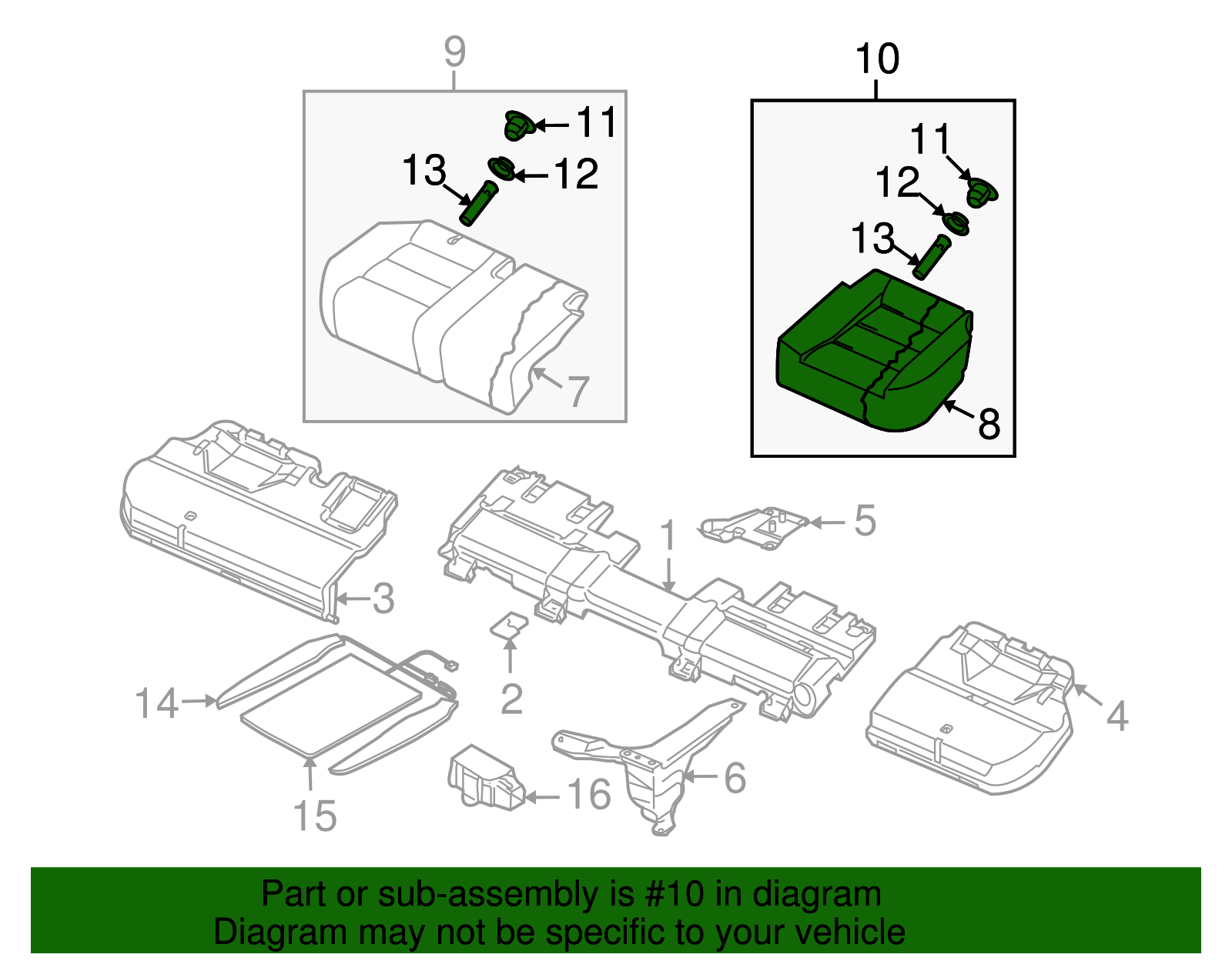 Cushion Cover - Volkswagen (7L6-885-405-JF-NVH)