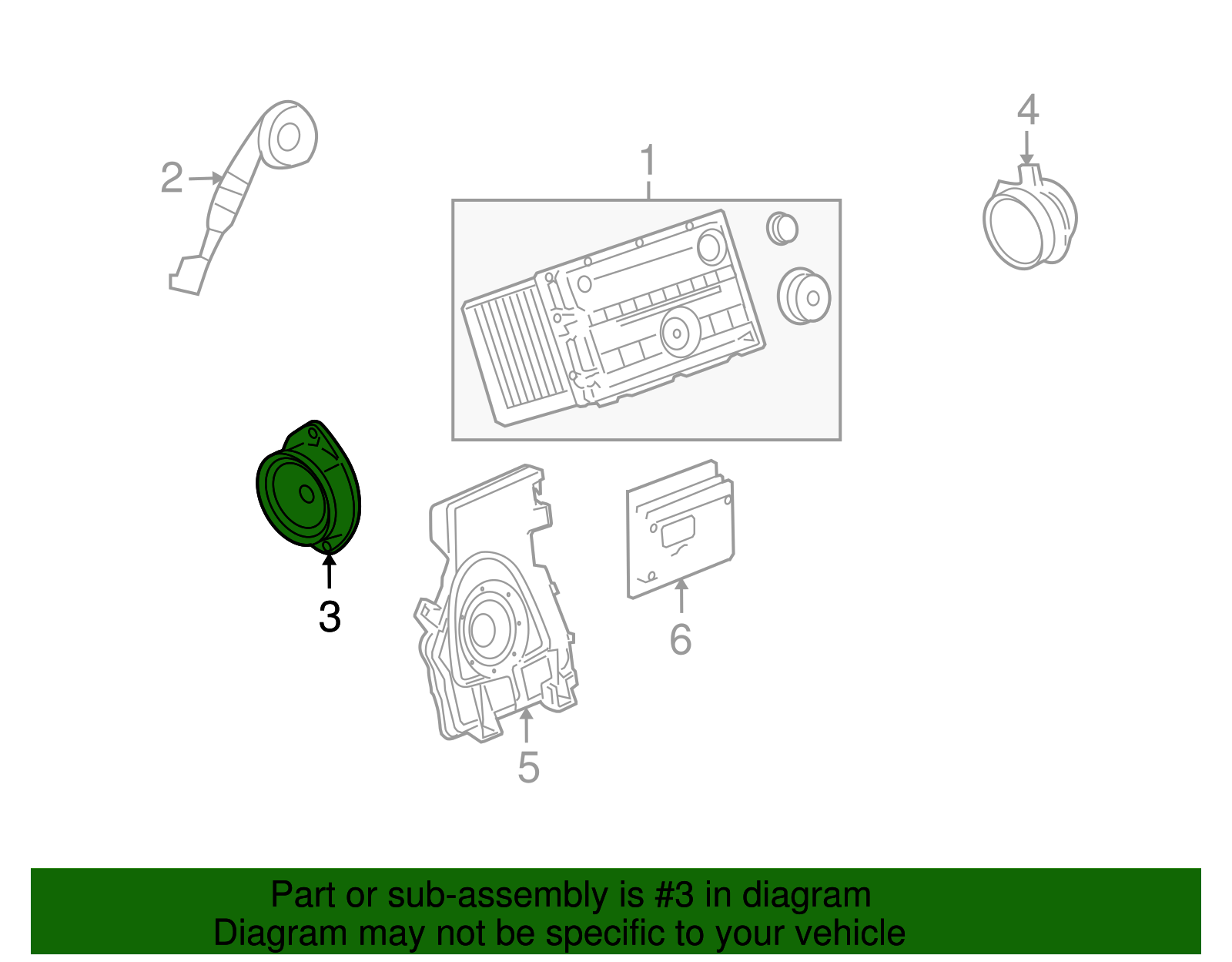 Speaker Assembly-Rdo Front S/D - GM (10373545)