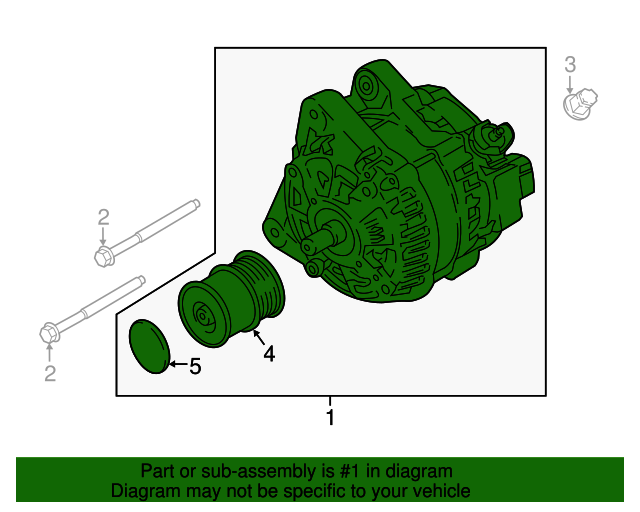 20182021 Ford EcoSport Alternator H1BZ10346M OEM Parts Online