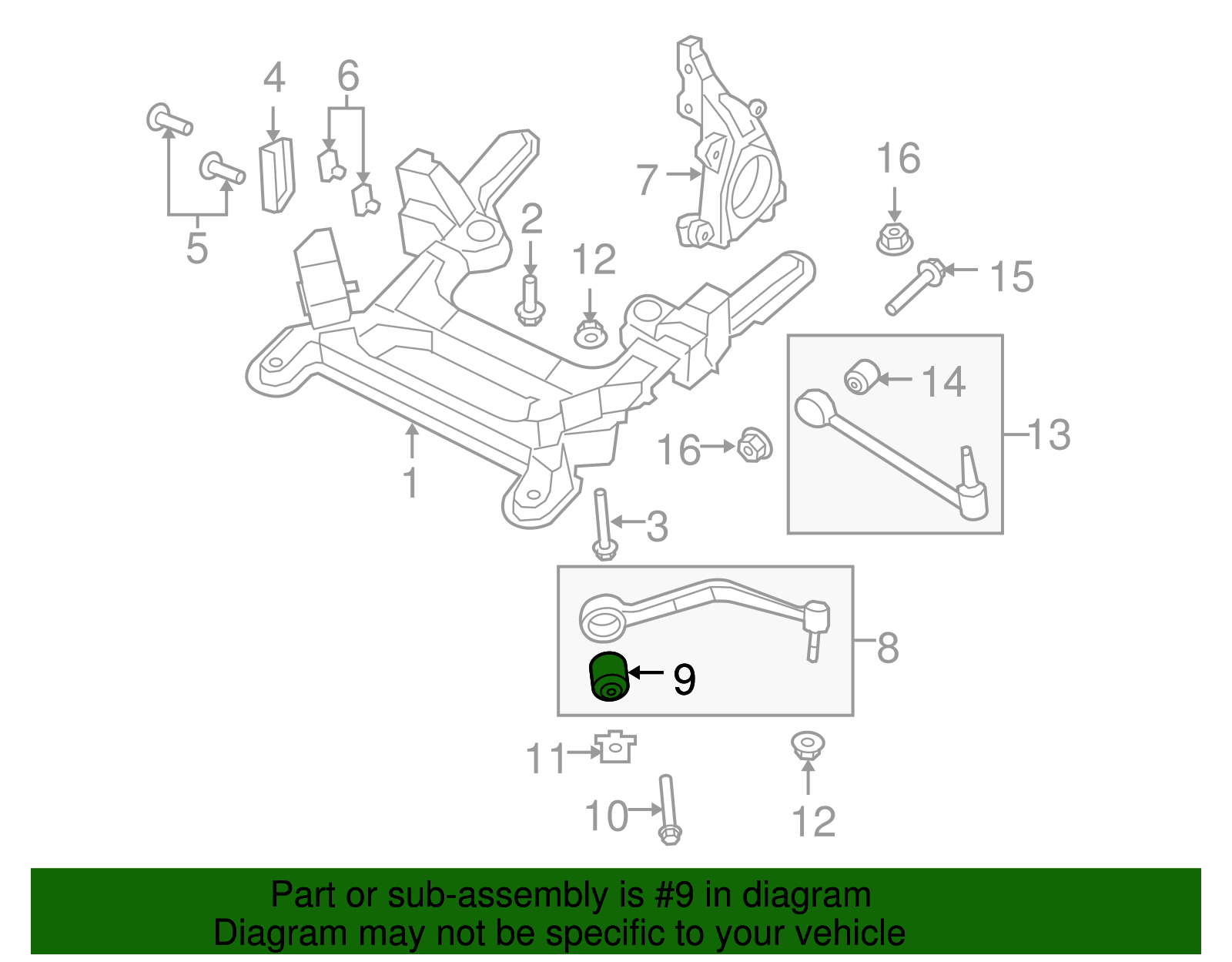 Front Lower Suspension Control Arm Front Bushing - GM (92250639)