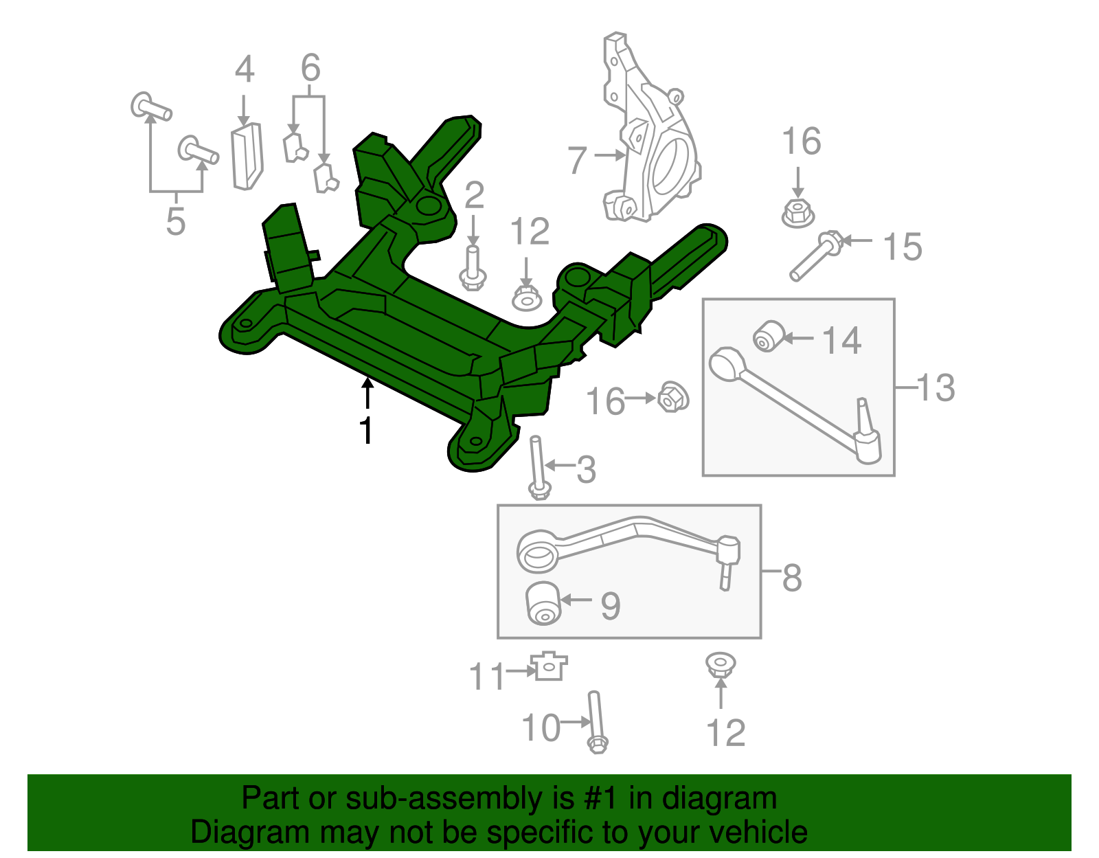 Frame, Drivetrain & Front Suspension - GM (92221964)