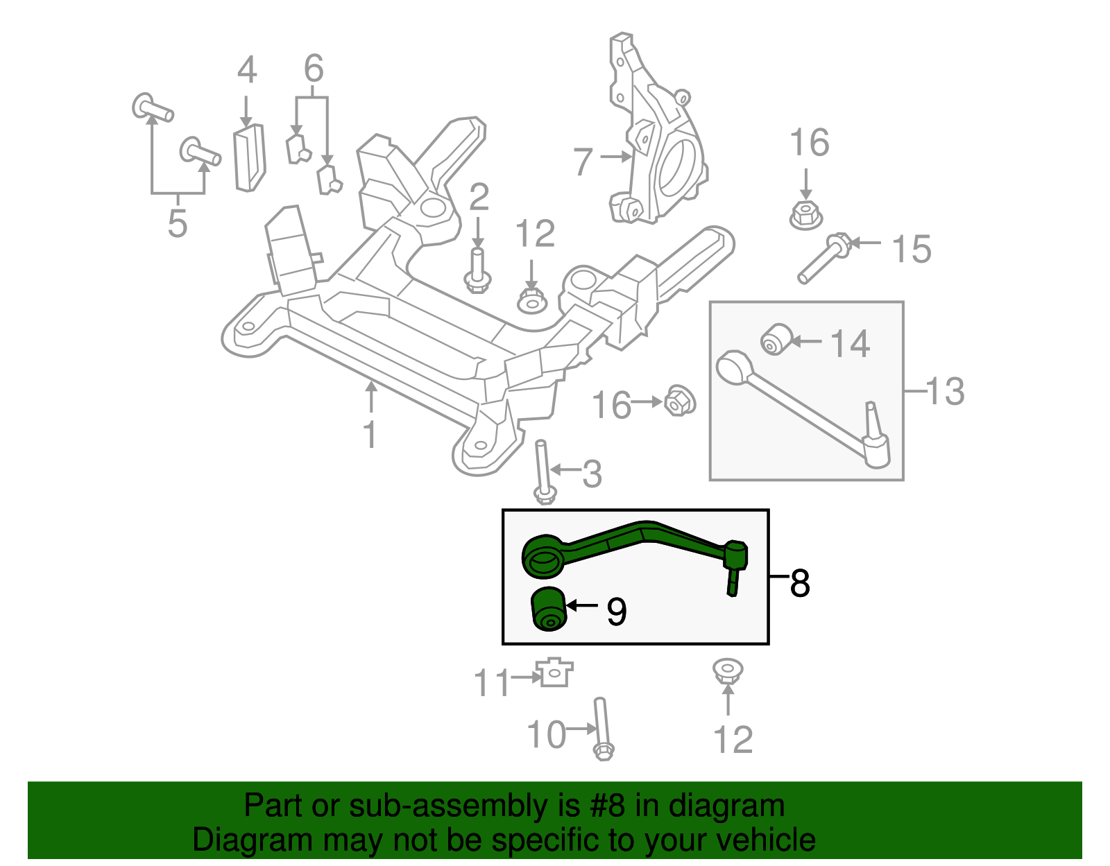 Front Passenger Side Lower Suspension Control Front Arm - GM (92253412)