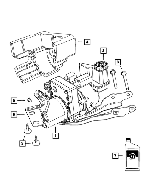 Power Steering Pump and Reservoir for 2014 Dodge Charger #0